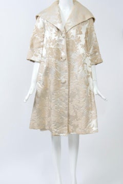 Vintage Brocade Coat with Plush Lining