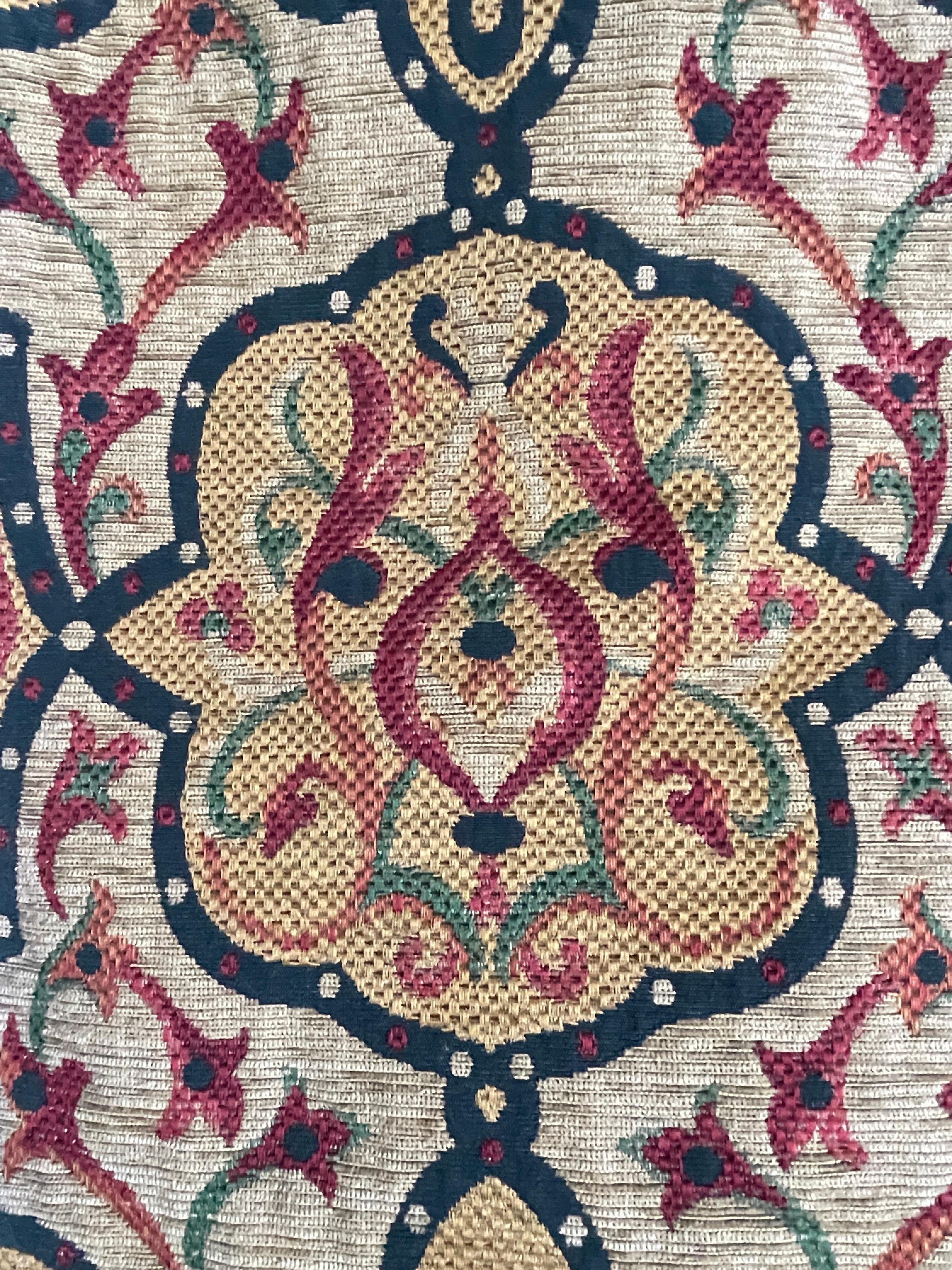 English Vintage Brocade Strapwork Curtains Arts & Crafts style 82
