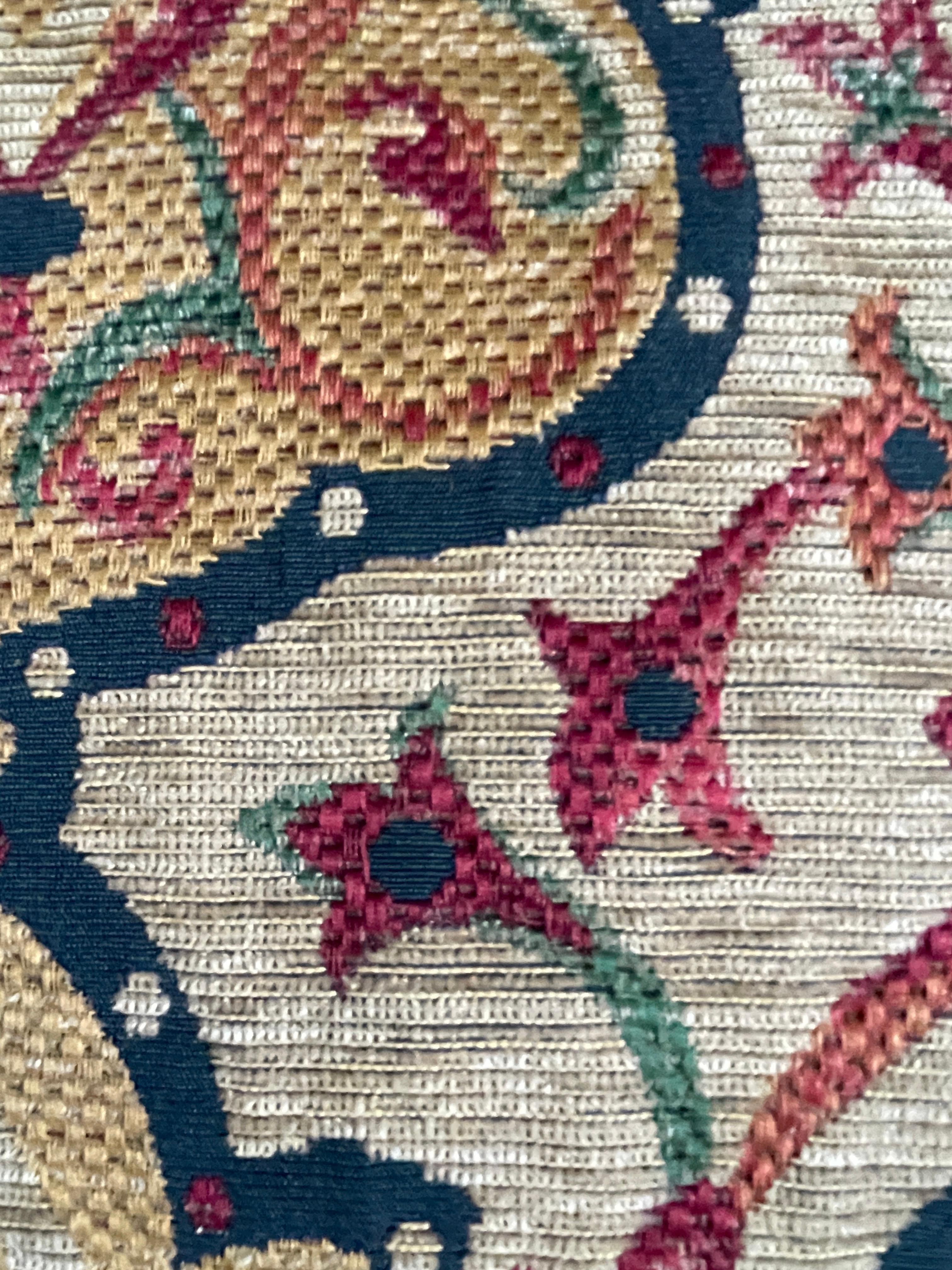 Vintage Brocade Strapwork Curtains Arts & Crafts style 82