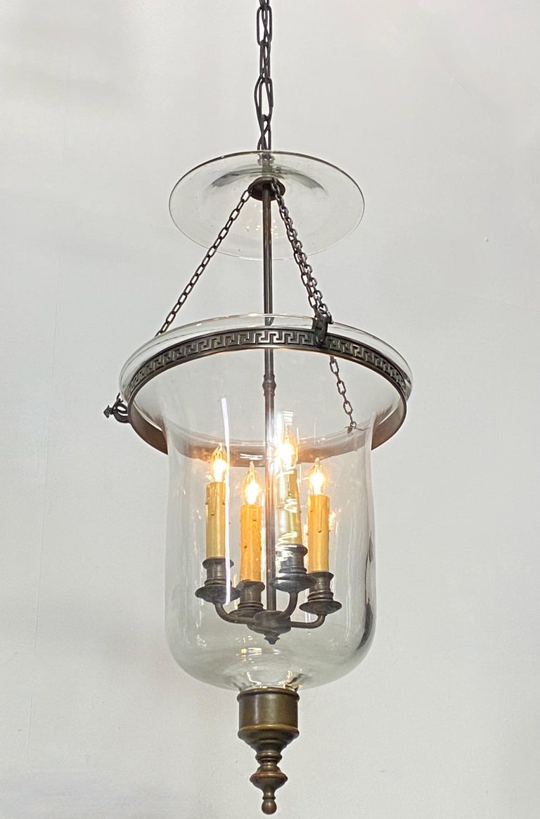 Vintage Bronze and Glass Hurricane Lantern Pendant Light Fixture For Sale  at 1stDibs | hurricane light fixture, hurricane pendant light