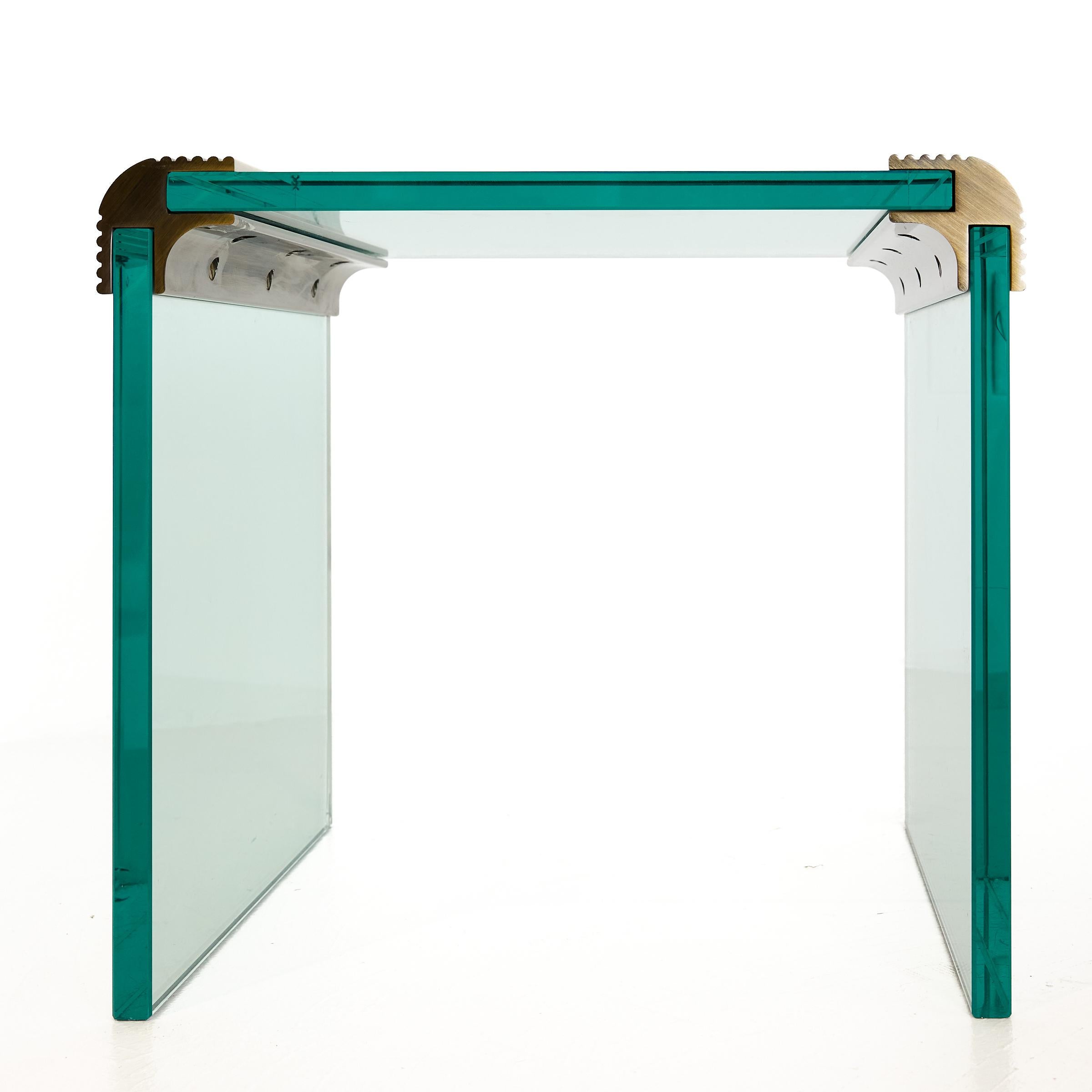 Vintage Bronze und Glas Wasserfall Beistelltisch im Angebot 6