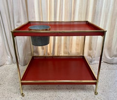 Vintage Bronze and Perforated Metal Trolley Cart in the Style of Mathieu Matégot