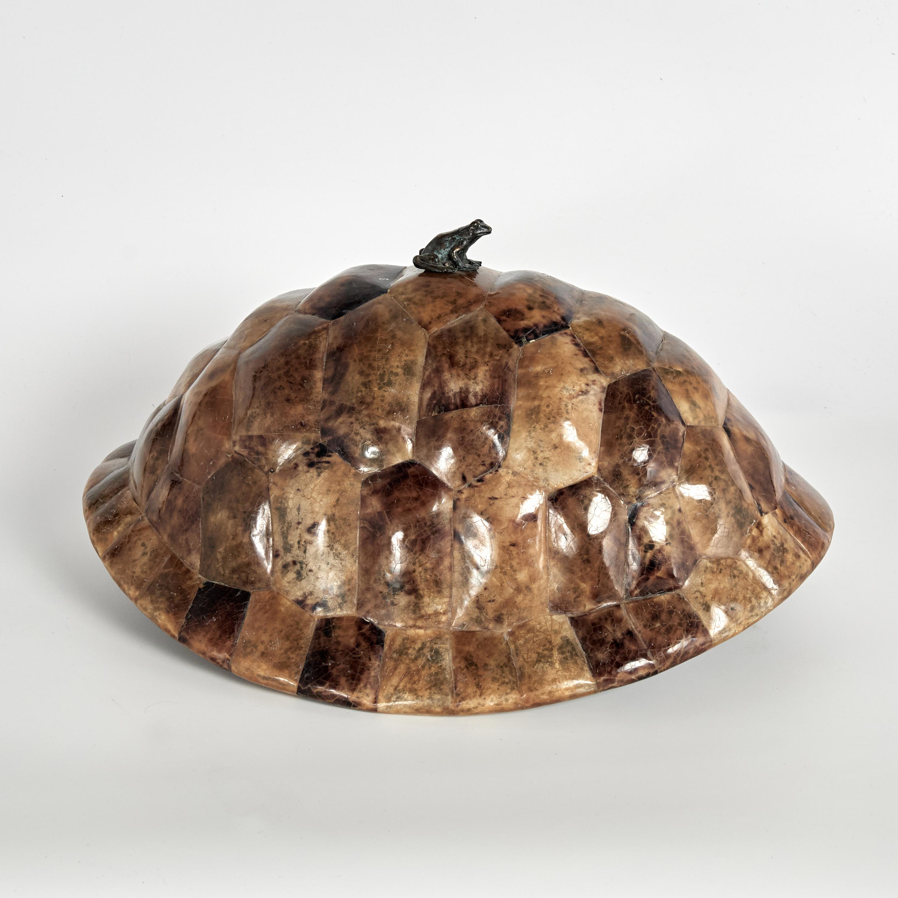 Scatola per tartarughe d'epoca in bronzo e guscio di tartaruga di Maitland Smith in vendita 3
