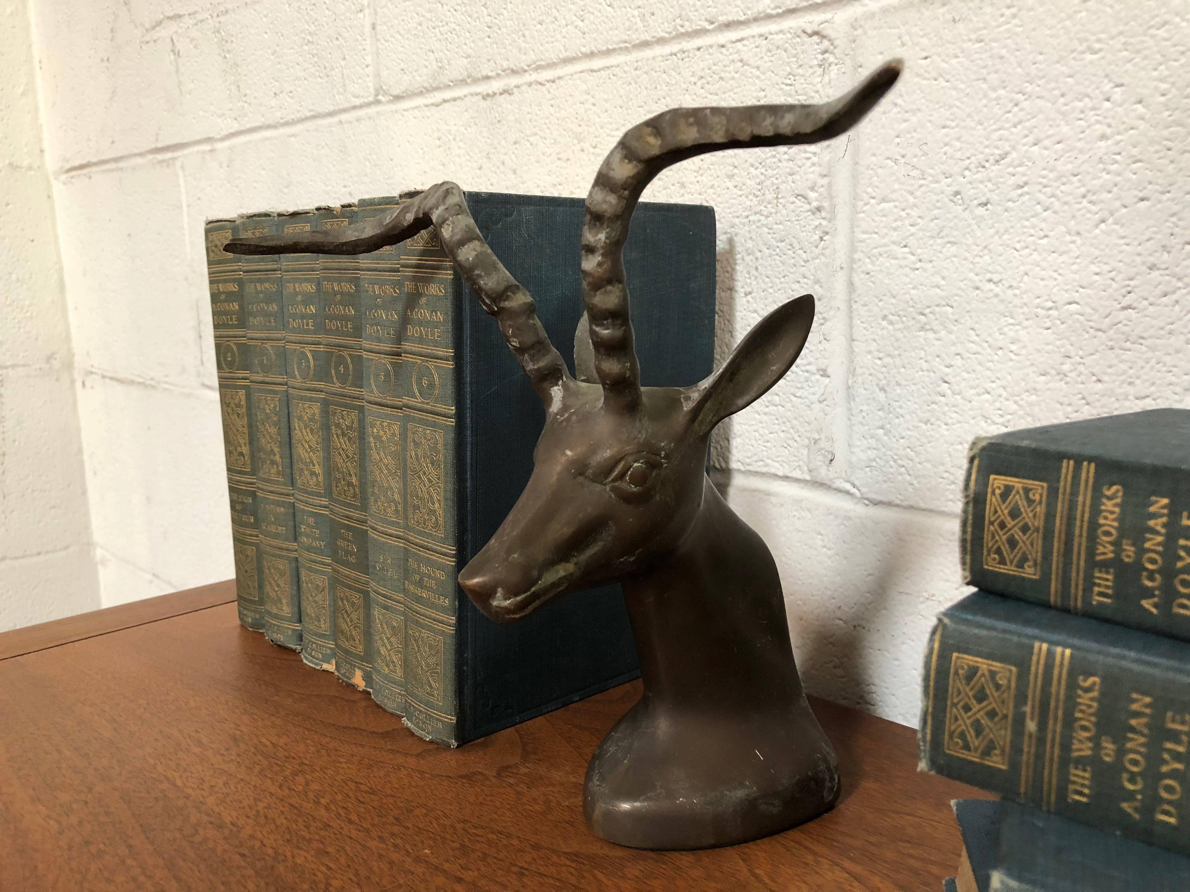19th Century Vintage Bronze Antelope Statue