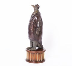 Vintage Bronze Anthropomorphic Penguin Sculpture by Maitland-Smith
