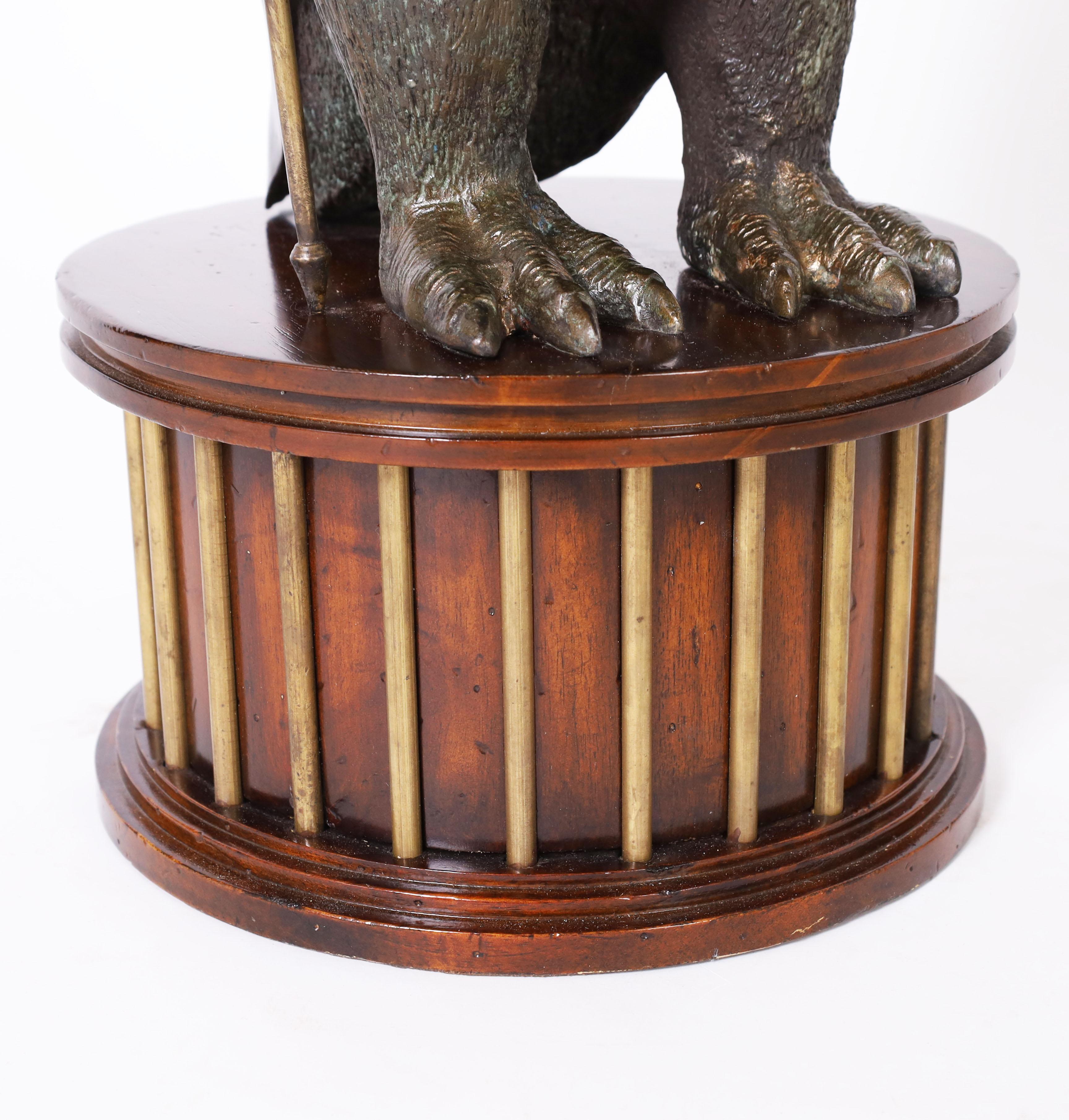 Brass Vintage Bronze Anthropomorphic Penguin Sculpture by Maitland-Smith