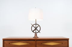 Vintage Bronze Armillary Sphere Table Lamp