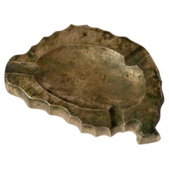 Cendrier vintage en bronze au design organique et sculptural brutaliste, années 1960