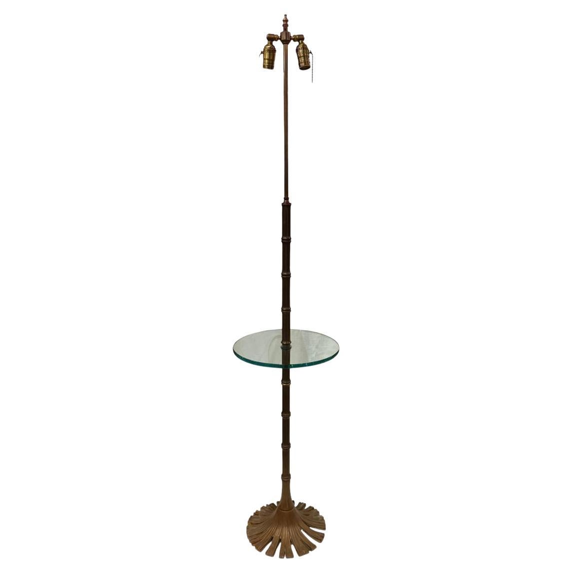 Vintage Bronze Bamboo Floor Lamp