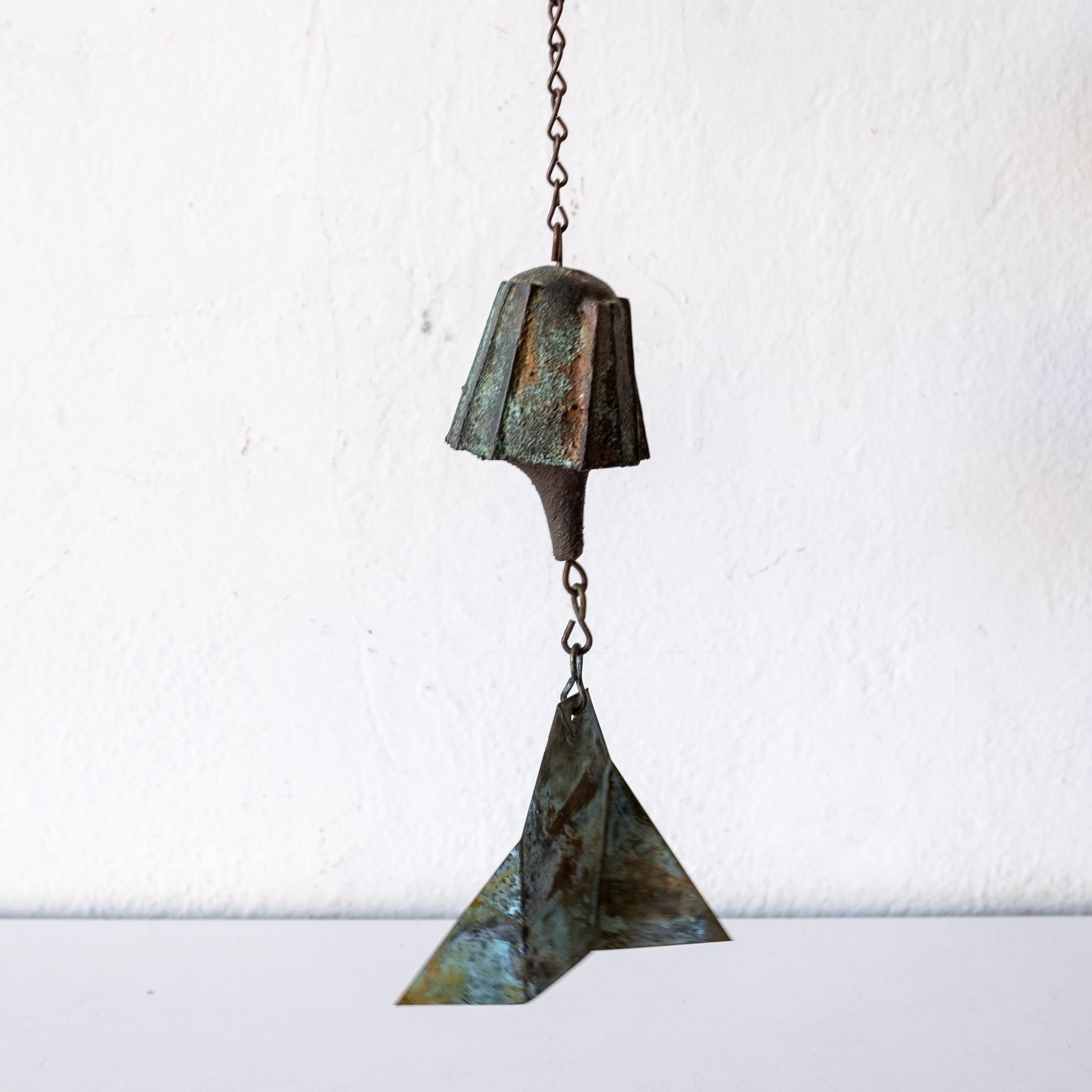 Mid-Century Modern Vintage Bronze Bell by Paolo Soleri