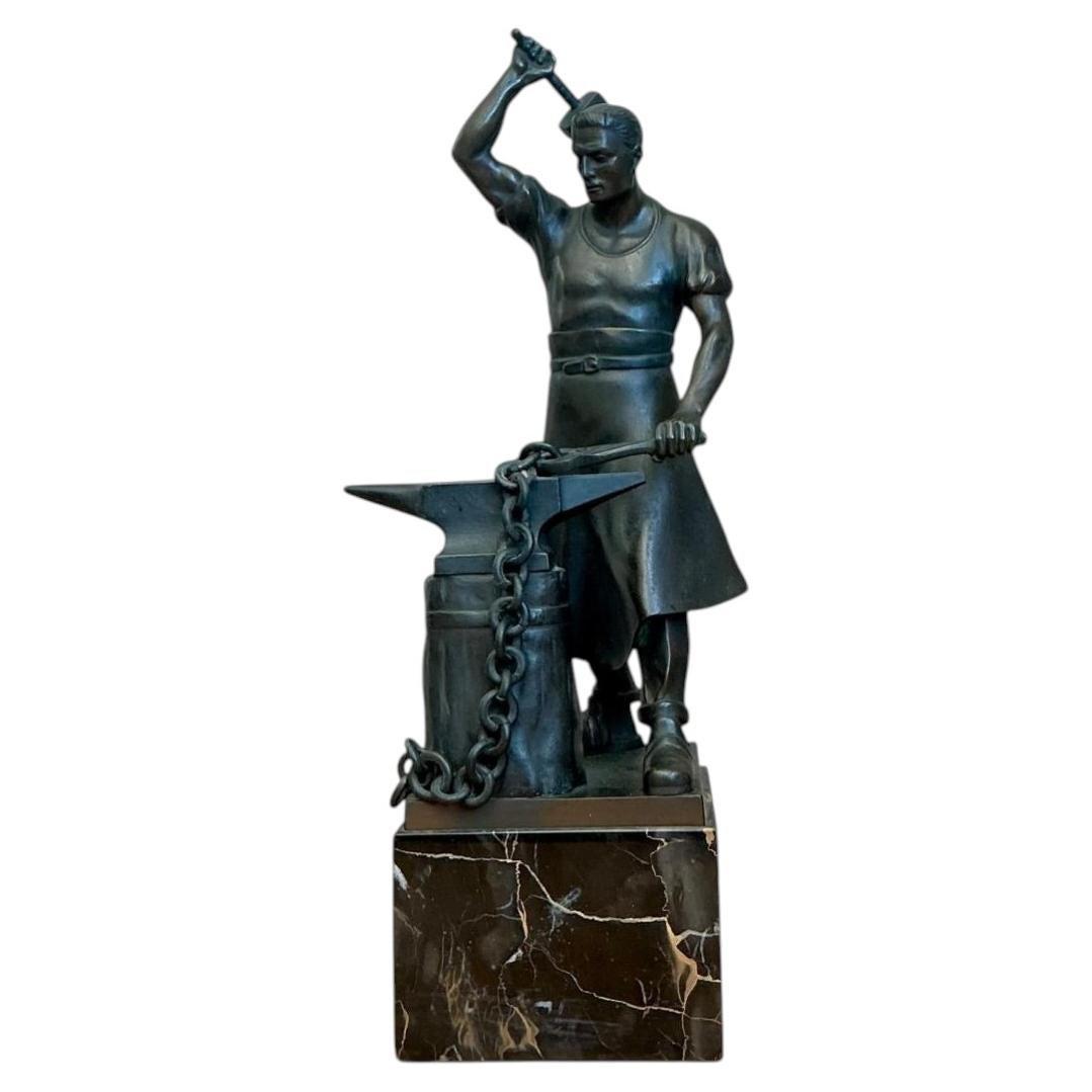 Scultura in bronzo vintage realizzata da un fabbro
