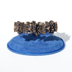 Bracelet Vintage en bronze réalisé par le Finlandais Pentti Sarpaneva dans les années 1970
