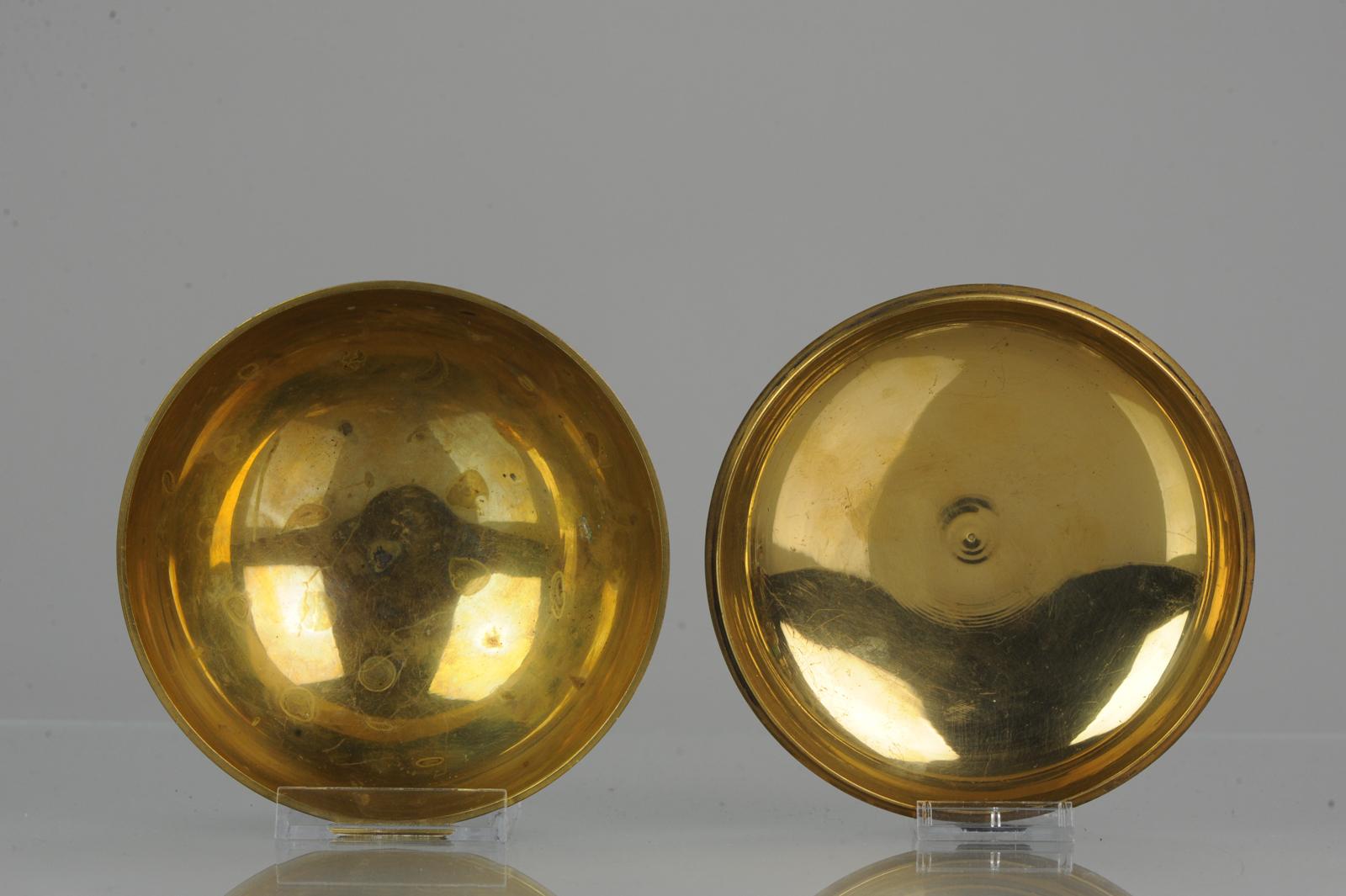 Vintage Bronze / Messing Cloisonné Jar Inscense Koro Indien, 20. im Zustand „Gut“ im Angebot in Amsterdam, Noord Holland