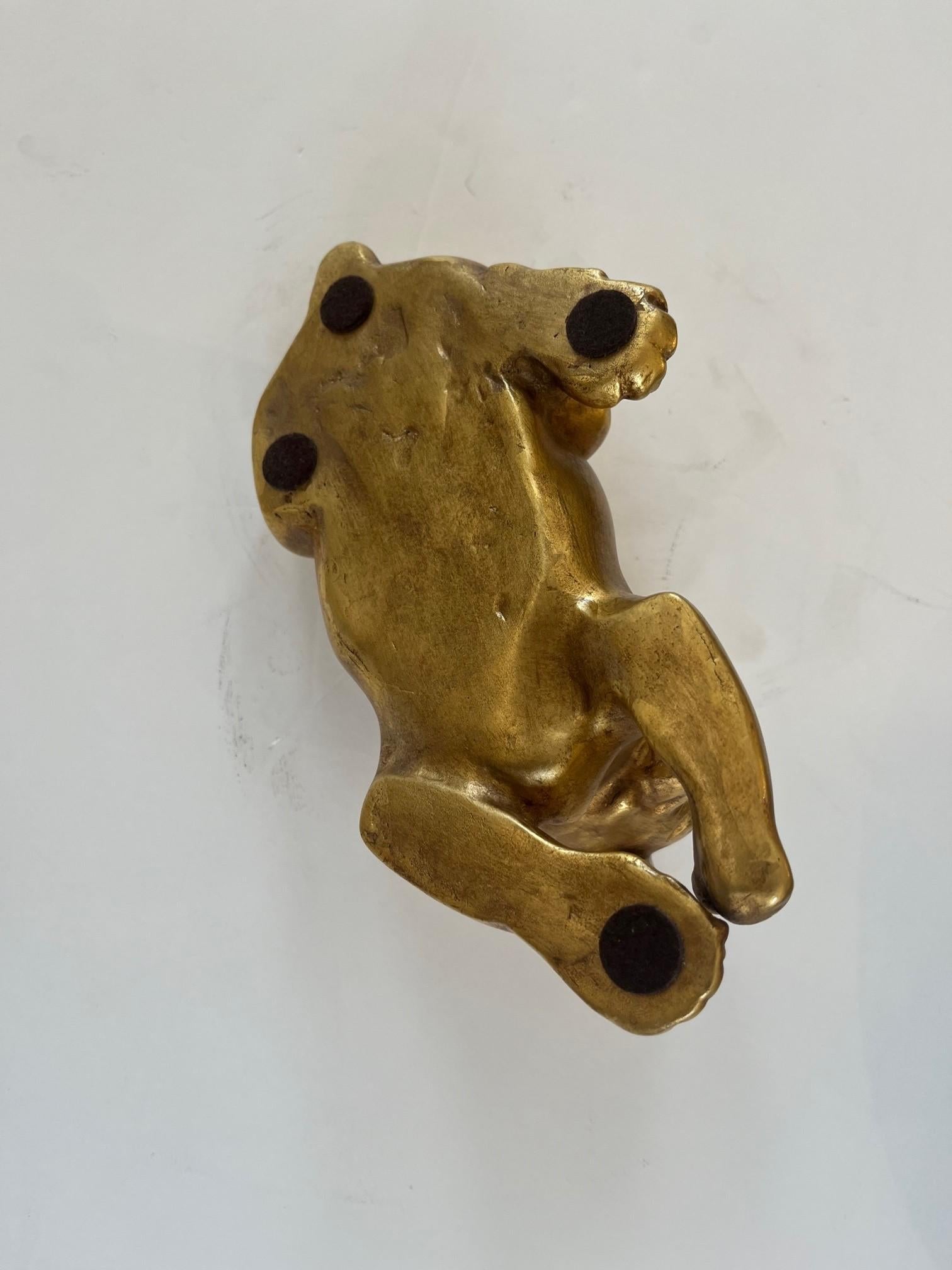 Neu lackierte (vergoldete) Pug-Hunde-Skulptur aus Bronzeguss von Maitland Smith, Vintage im Angebot 2