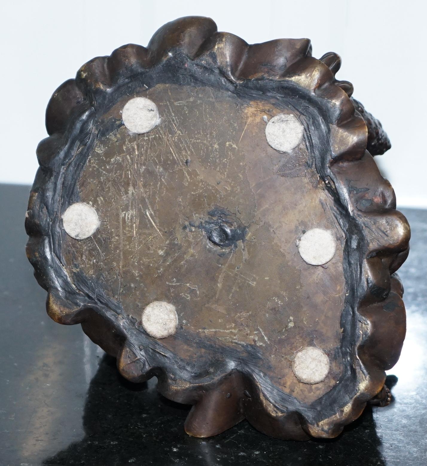 Vintage Bronze Chinese Jin Chan / Chan Chu Wealth Calling Toad Frog Good Luck 11