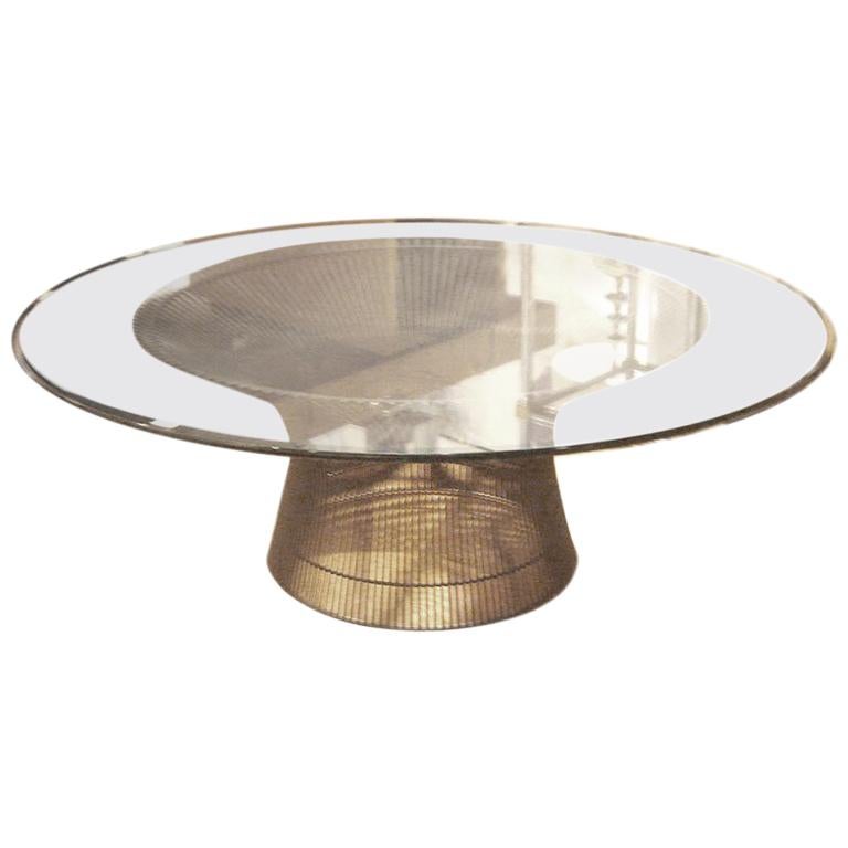 Vintage Bronze Coffee Table by Warren Platner for Knoll