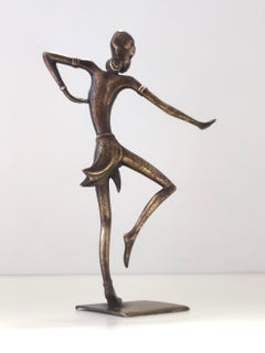 Vintage Bronze Decorative Figure of a Woman attributed to Karl Hagenauer