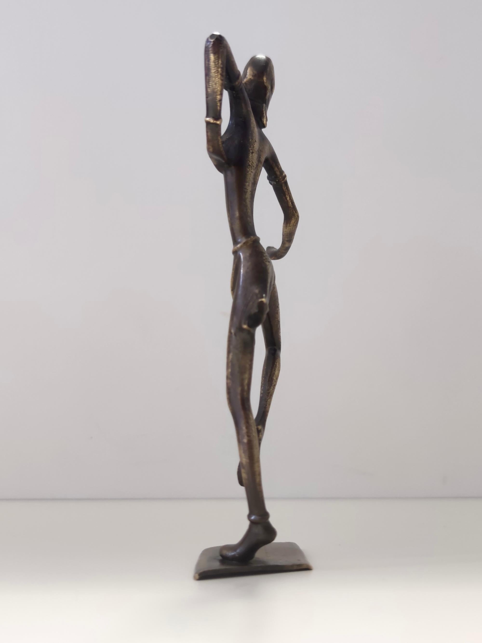 Dekorative Vintage-Bronzefigur einer Frau aus Bronze, Karl Hagenauer zugeschrieben im Zustand „Hervorragend“ im Angebot in Bresso, Lombardy