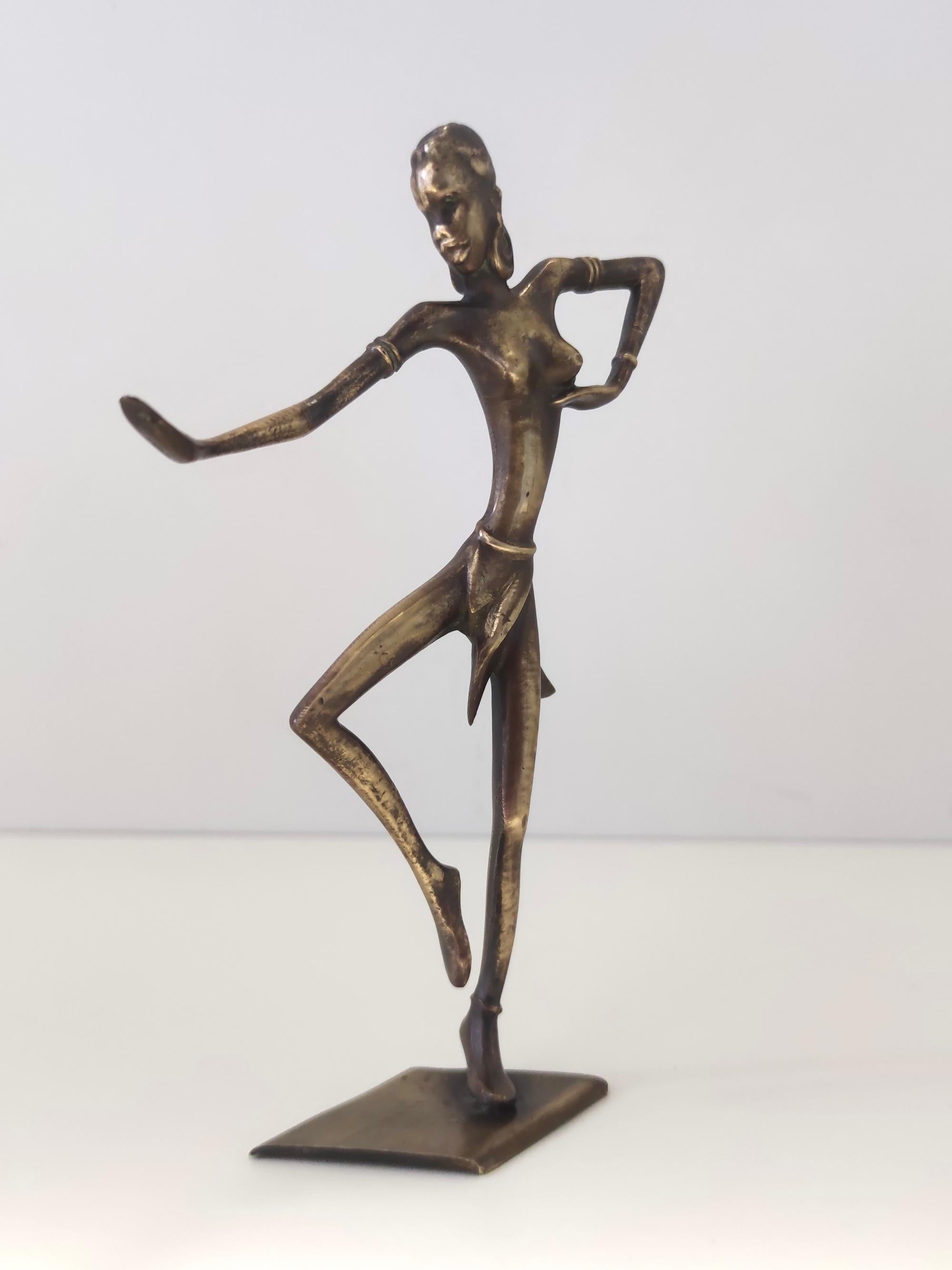 Dekorative Vintage-Bronzefigur einer Frau aus Bronze, Karl Hagenauer zugeschrieben im Angebot 1