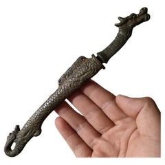 Vintage Bronze Dragon Sword with Cover