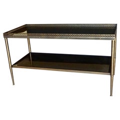 Vintage Bronze Finish Brass 2 Tier Coffee Table after a Design by Paul M. Jones
