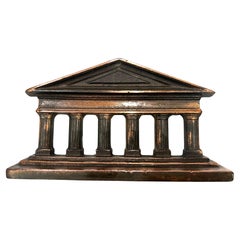  Vintage Bronze Finish Greek Columns / Parthenon Bookend Sculpture