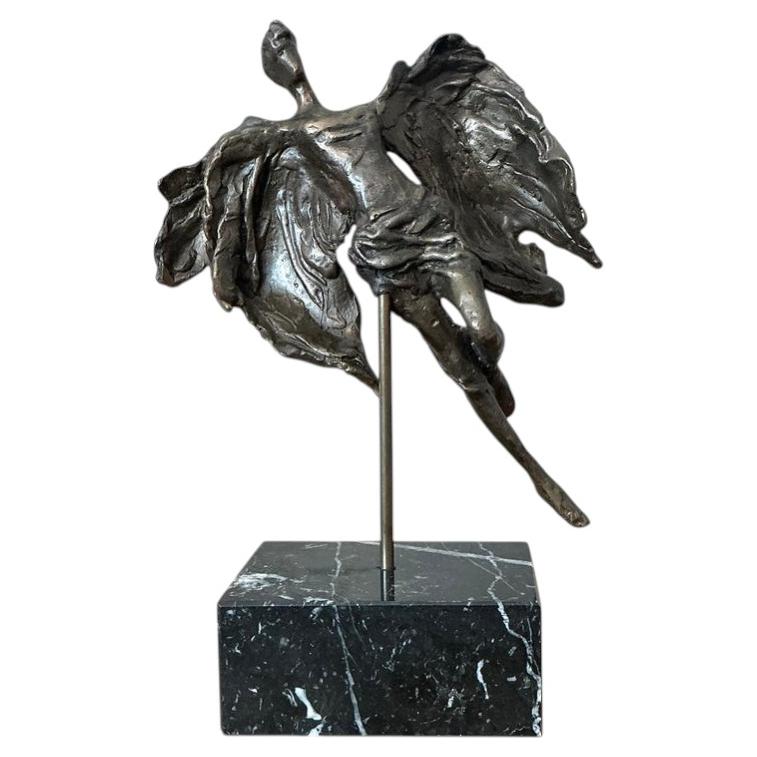 Vintage Bronze Flying Angle Sculpture
