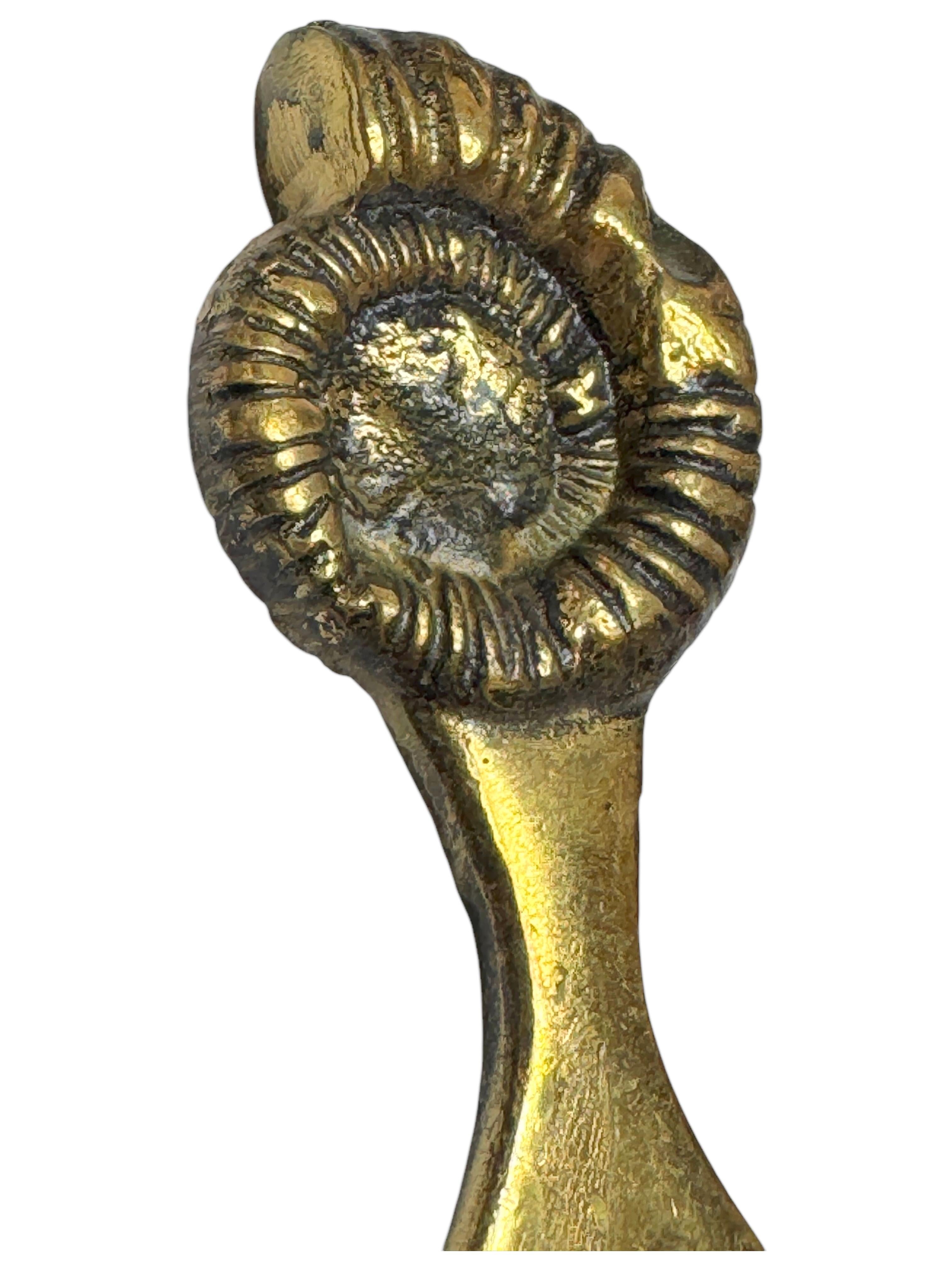 Ouvre-bouteille Fossil Vintage Bronze Mid-Century Modern Metal Breweriana Barware en vente 4