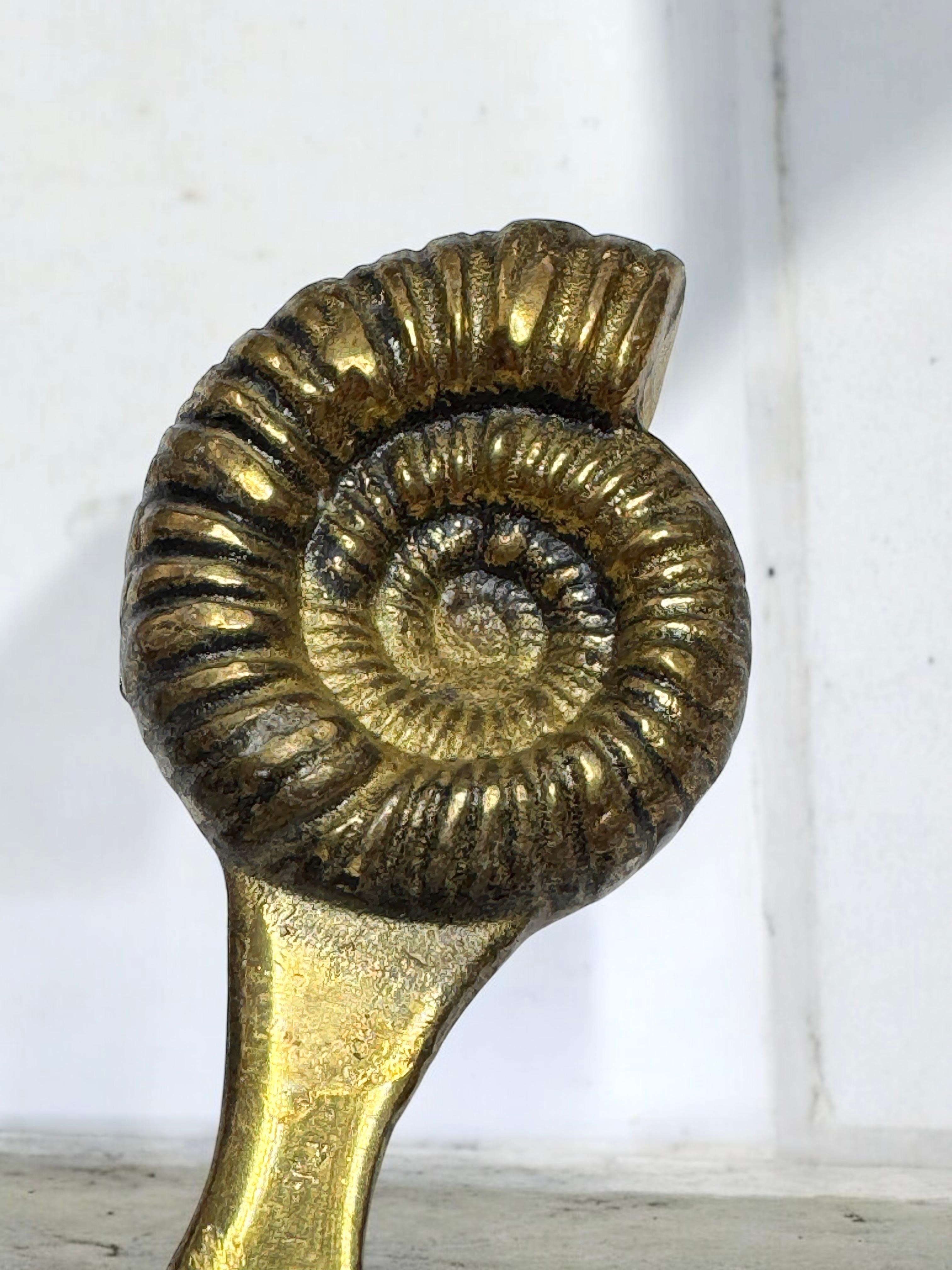 Ouvre-bouteille Fossil Vintage Bronze Mid-Century Modern Metal Breweriana Barware en vente 10