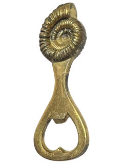 Ouvre-bouteille Fossil Vintage Bronze Mid-Century Modern Metal Breweriana Barware