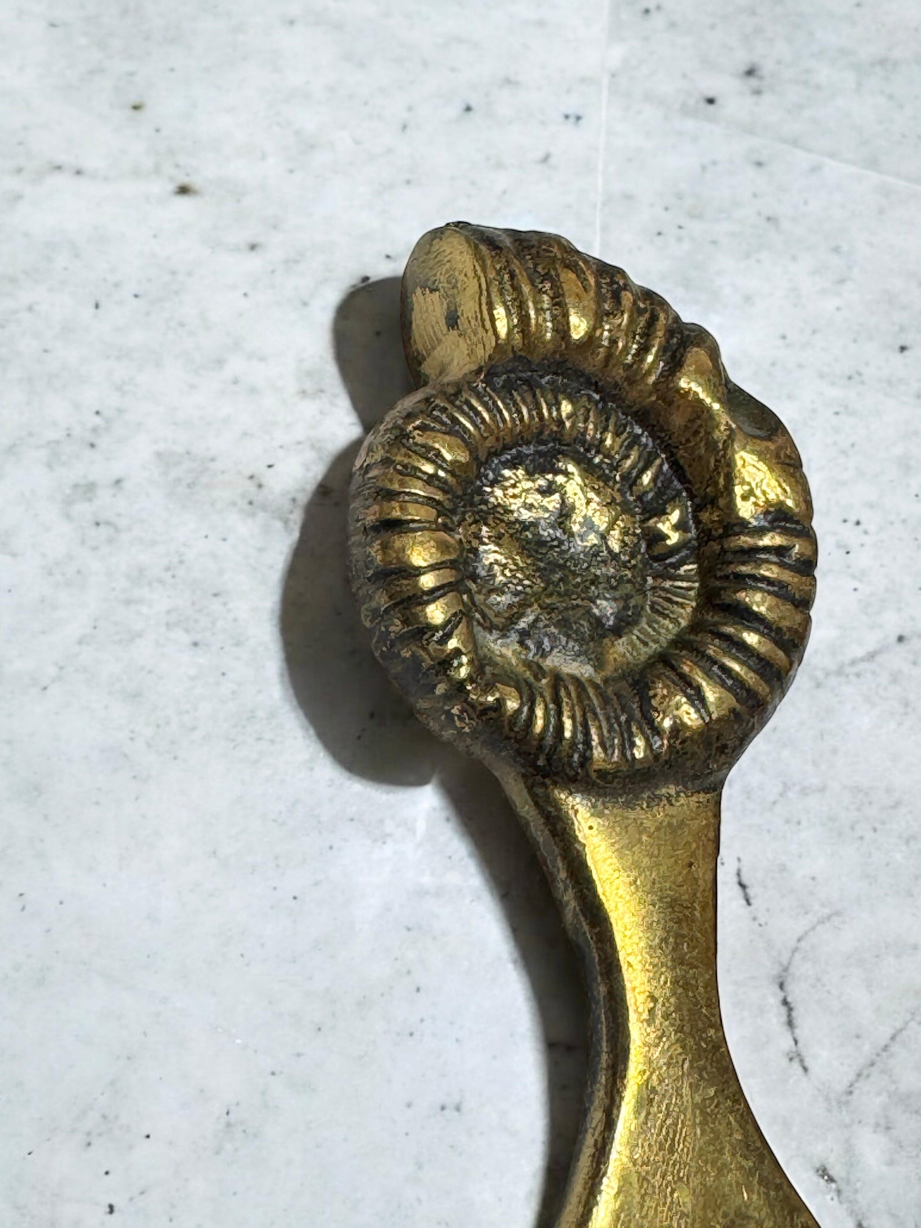 Ouvre-bouteille Fossil Vintage Bronze Mid-Century Modern Metal Breweriana Barware en vente 14