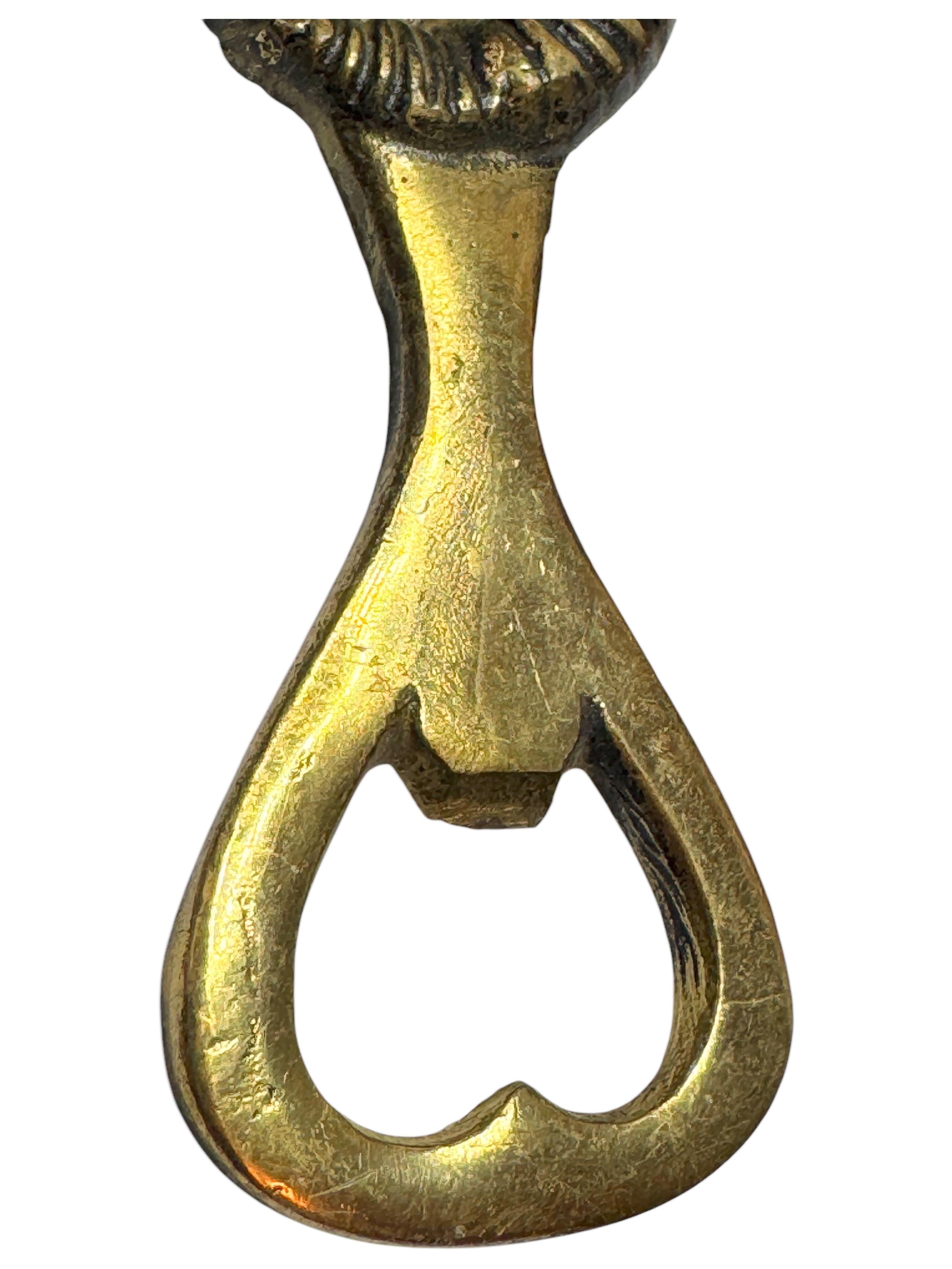 Ouvre-bouteille Fossil Vintage Bronze Mid-Century Modern Metal Breweriana Barware en vente 3