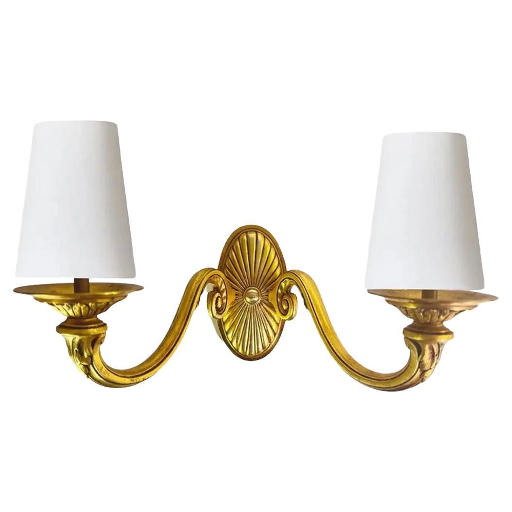 Vintage Bronze French Sconce Gold Color 20th Century