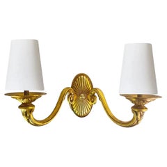 Französischer Vintage-Wandleuchter aus Bronze, Goldfarbe, 20. Jahrhundert