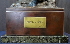 Vintage Bronze, "Friend In Need", by C. Kauba