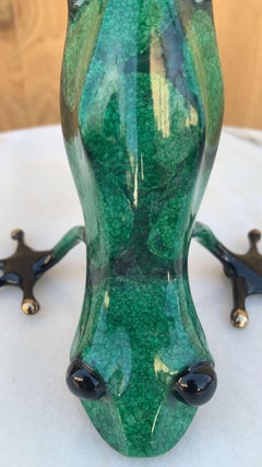 Vintage Bronze Frog Show Off by Frogman Artist Tim Cotterill