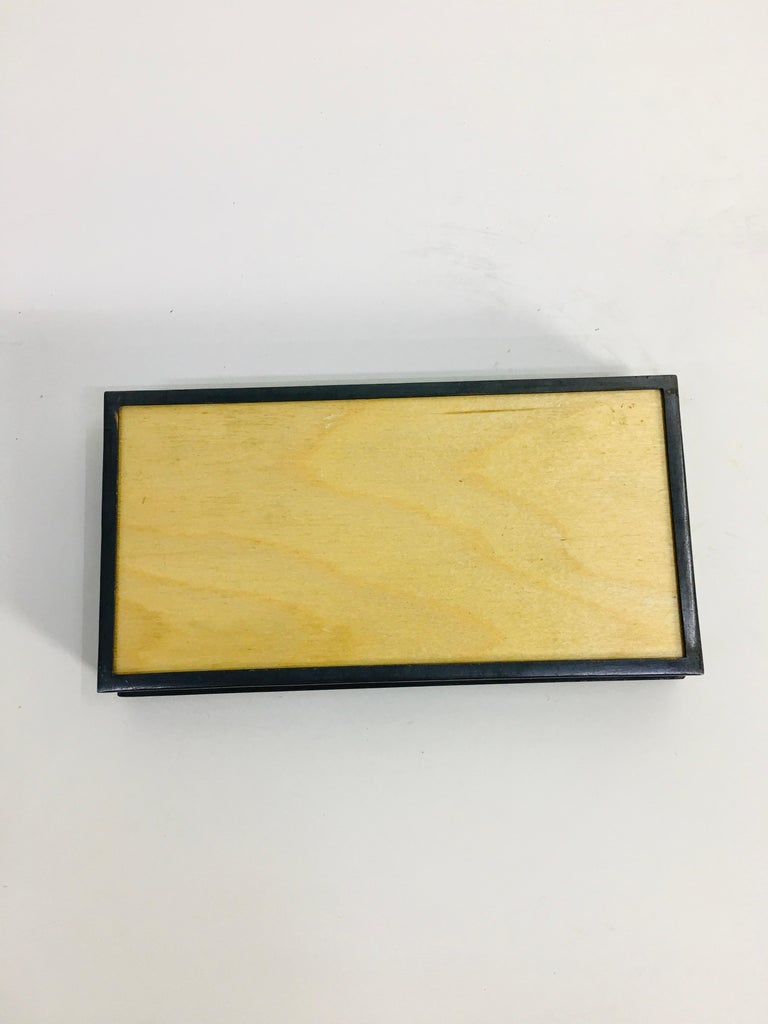 Vintage Bronze Gift Box with Figural Decoration on Top from the 1970s