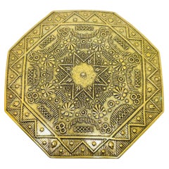 Vintage bronze gold tone large designer brooch