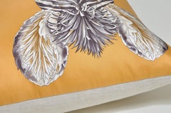 Vintage Bronze Gold Zebra Salvatore Ferragamo Silk Scarf and Irish Linen Cushion