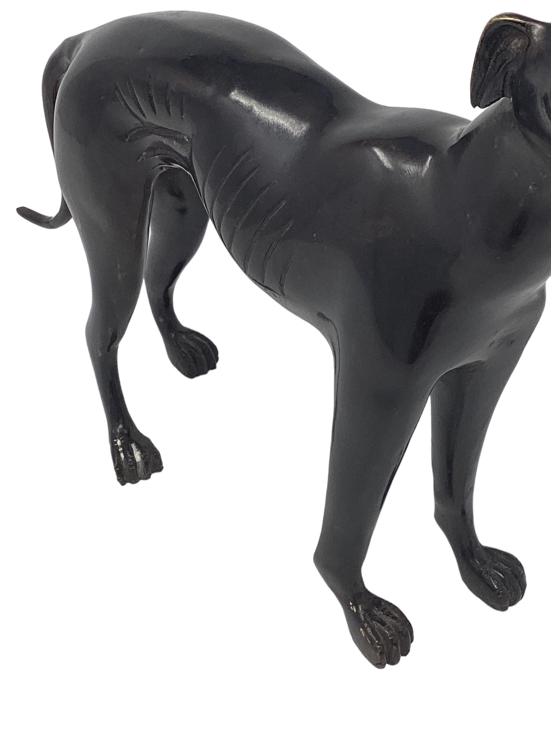 Vintage Bronze Greyhound or Whippet

