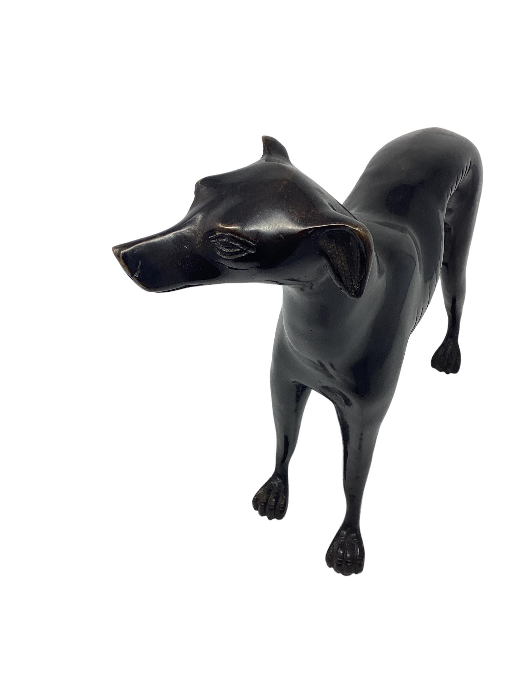 Mid-Century Modern Vintage Bronze Greyhound or Whippet  For Sale