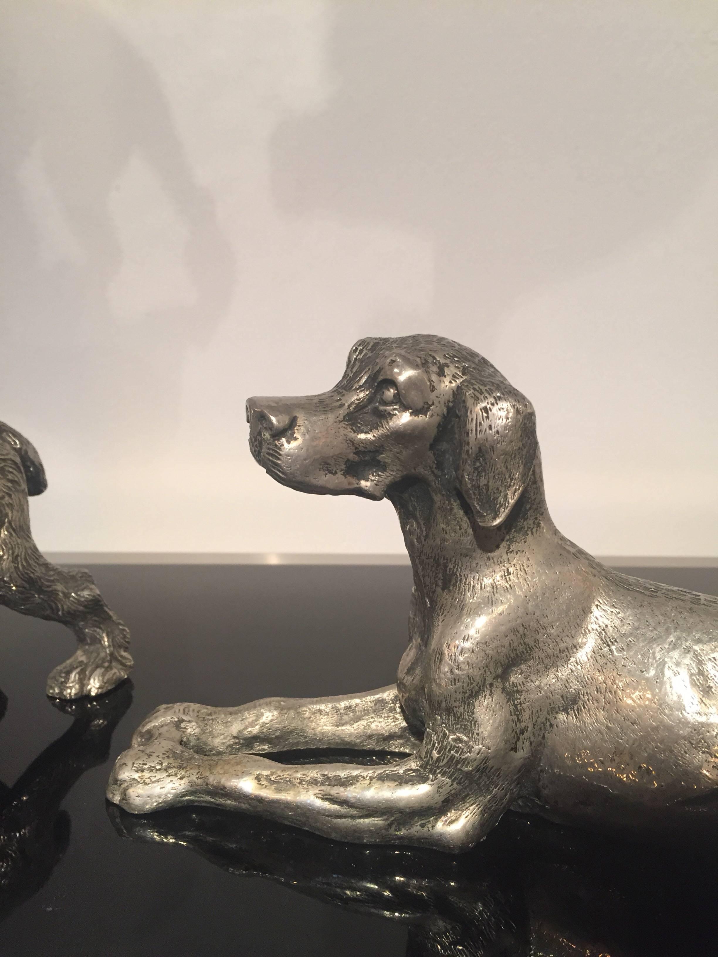 Fine XX secolo Cane vintage in bronzo firmato Gucci