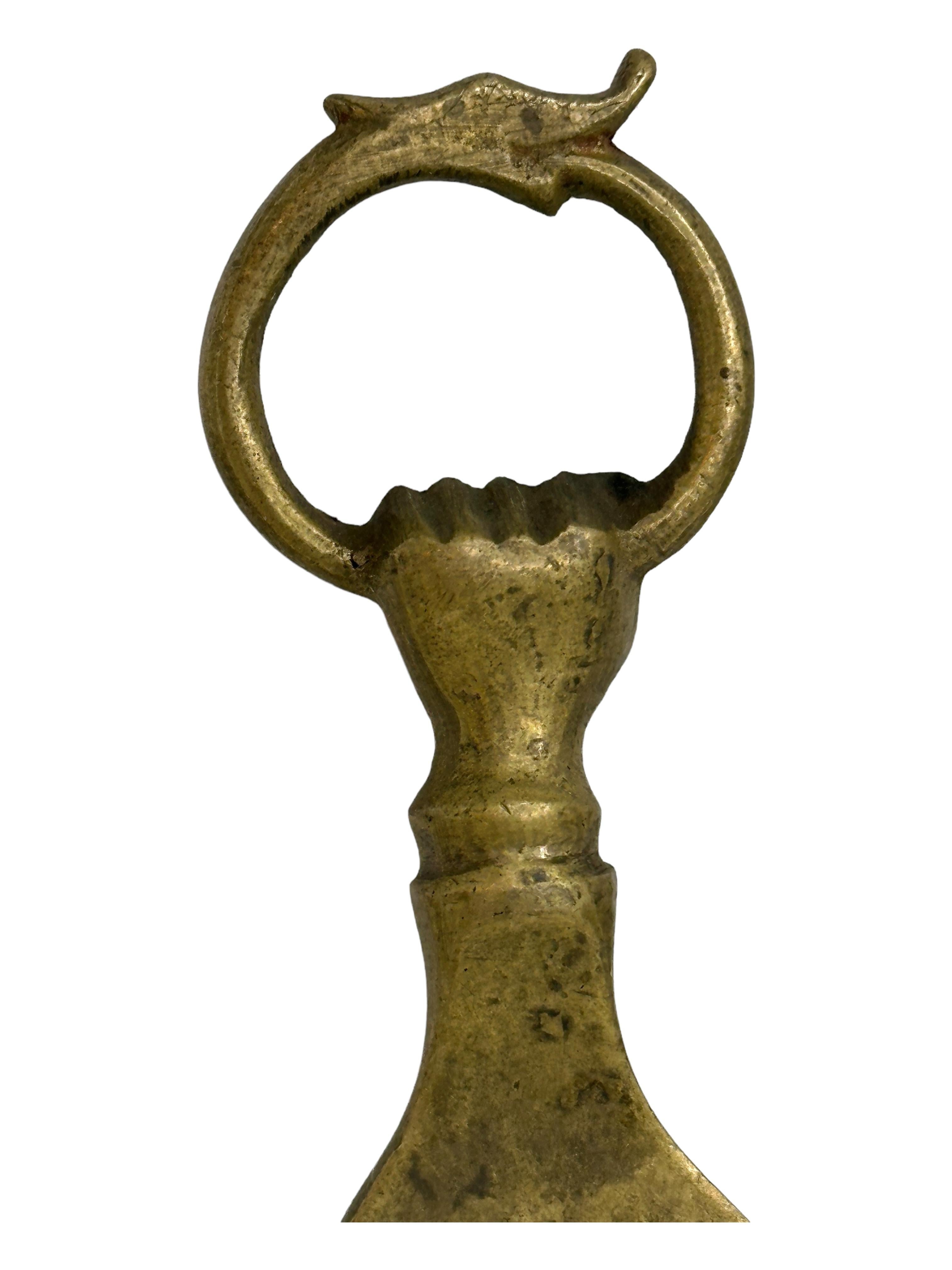 Austrian Vintage Bronze Hand Bottle Opener hand made Metal Breweriana Barware For Sale