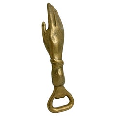 Vintage Bronze-Handflaschenöffner aus der Mitte des Jahrhunderts Modernes Breweriana Bargeschirr aus Metall