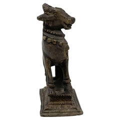 Vintage Bronze Hindu Bronze "Nandi Bull" Cow Sculpture