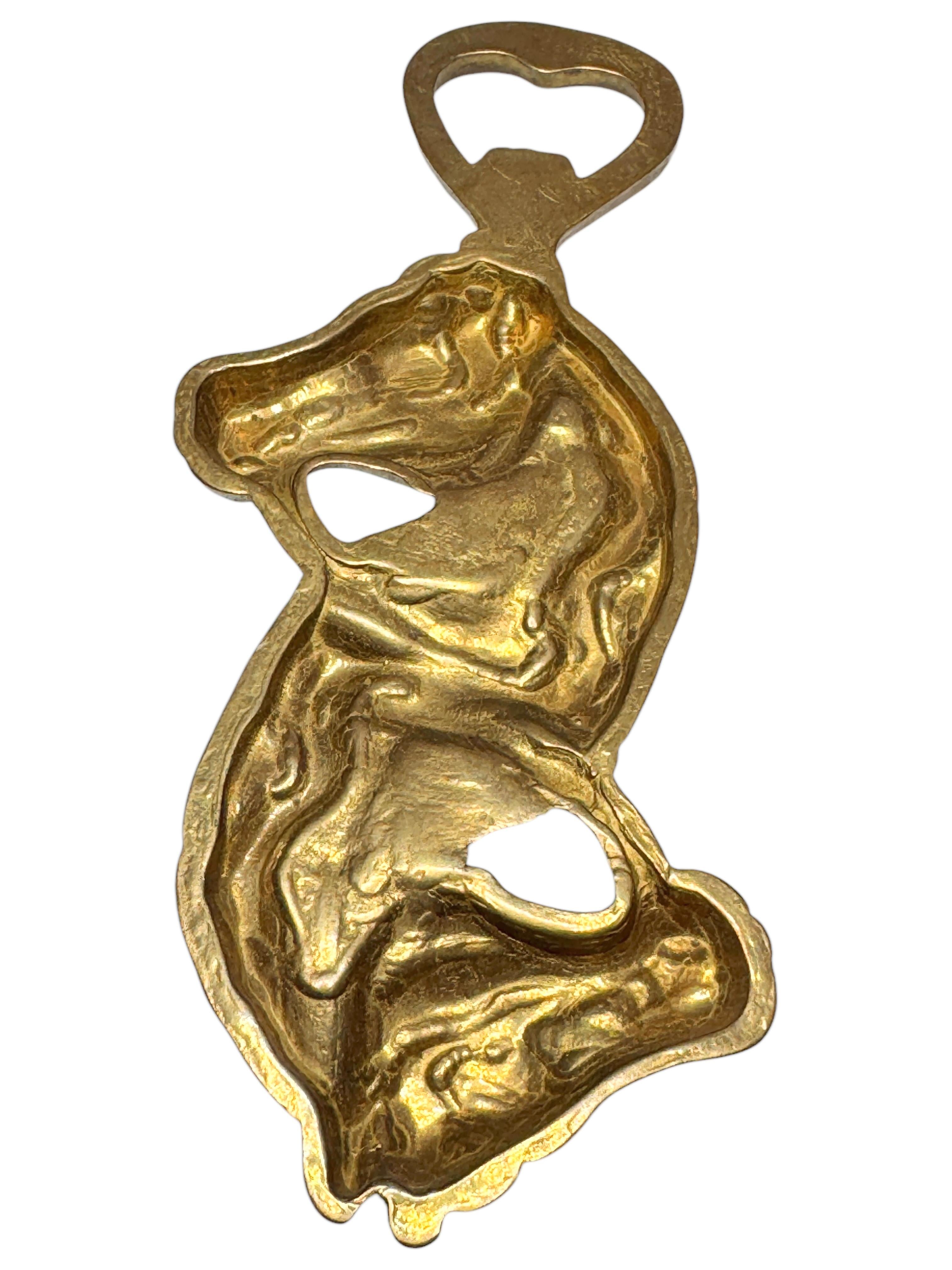 Milieu du XXe siècle Ouvre-bouteille de bar Breweriana en bronze vintage, moderne du milieu du siècle dernier en vente