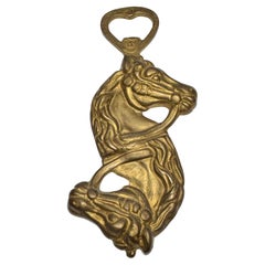 Ouvre-bouteille de bar Breweriana en bronze vintage, moderne du milieu du siècle dernier