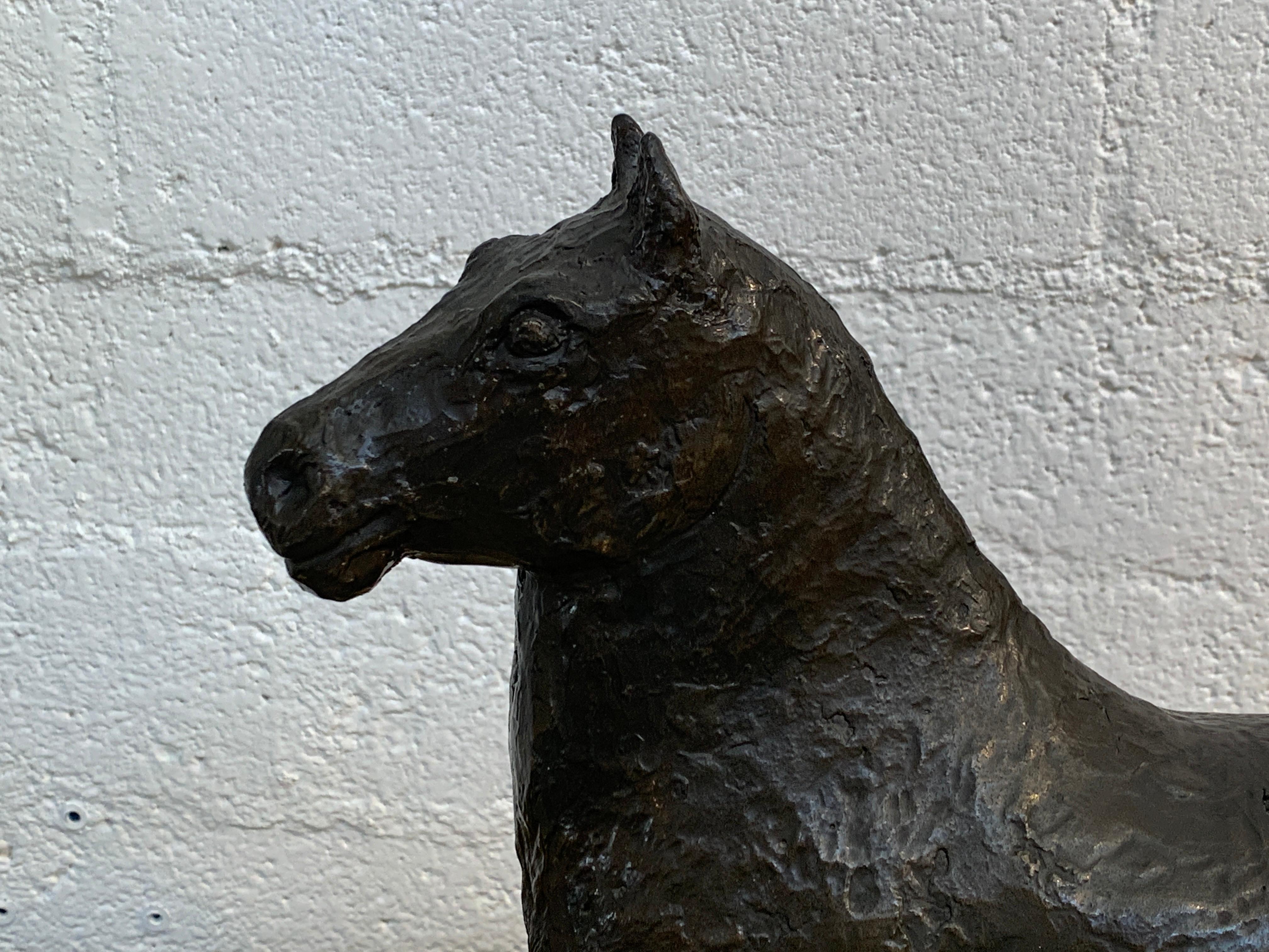 Vintage Bronze Pferd (Handgefertigt) im Angebot