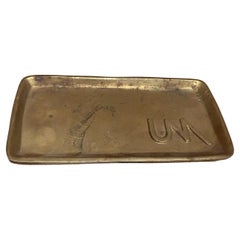 Vintage Bronze Italian Tray UM