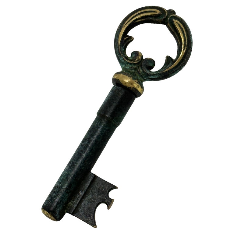 Corkscrew in form of a champagne bottle, Italian Cast Brass, Polished  Finish